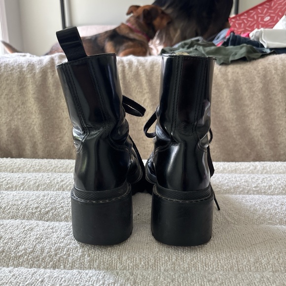 Marc Jacobs Black Leather Combat Boots | Sz 36 | Fair Condition (See photos) - Picture 4 of 8